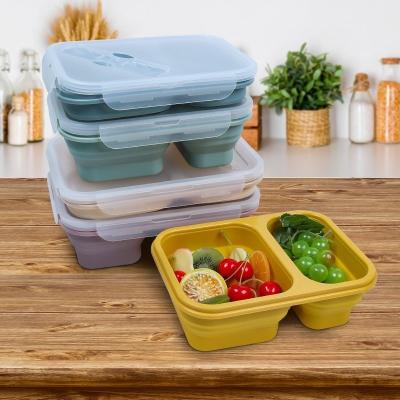 China Customized BPA Free Silicone Silicon Leakproof Lunch Box for Kids Multiple Colors for sale