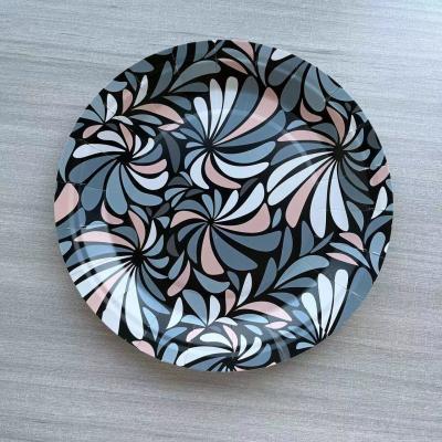 China Paper Plate and Plate 9inch Round Disposable Plate 300GSM Eco-Friendly Customizable for sale