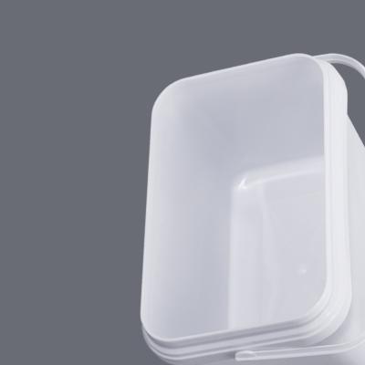 China US Currency Portable PP Square Plastic Bucket with Cover Portable Bucket for sale