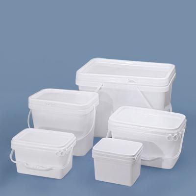 China Custom Food Packing 10L Square Plastic Bucket with Lids Eco-Friendly and Multi-Purpose for sale