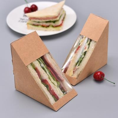 China Custom Printed Takeaway Sandwich Box voor het vasthouden van brood Burger Verpakkingsdoos zonder deksel Te koop