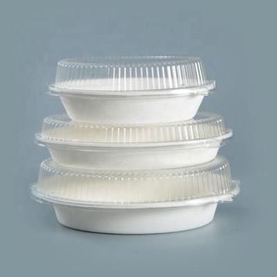 China 32 oz Eco-vriendelijke biologisch afbreekbare wegwerpbare bagasse pulp voedselcontainer kom met deksel Te koop