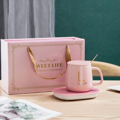 Chine Set cadeau personnalisé pour le bureau à domicile tasse à café en céramique d'eau écologique avec tasse de chauffage à vendre