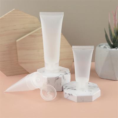 China Soft Cosmetic Packaging Squeeze Tube with Custom Flip Top and PE Plastic Material for sale