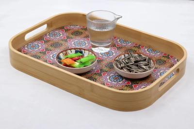 China Household Snackes Fruit Tea Tray/Plate Full Bamboo Tray with Unique Characteristic for sale