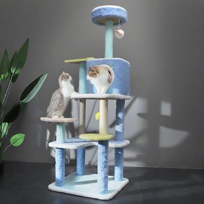 China Not Electric Cat Tree 1/2/3/4 Layers Cat Climbing Scratcher with Shipping Cost Included for sale