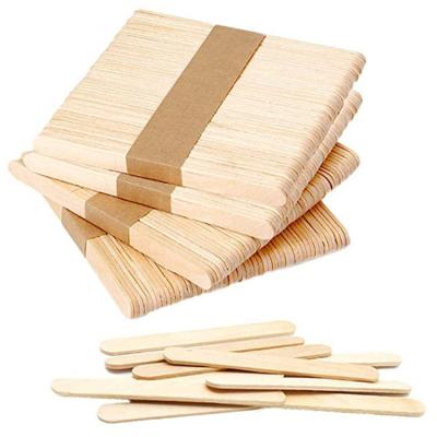 China Eco-Friendly Disposable Birch Wood Food Grade Non Stick Wooden Ice Cream Stick Popsicle Sticks for sale