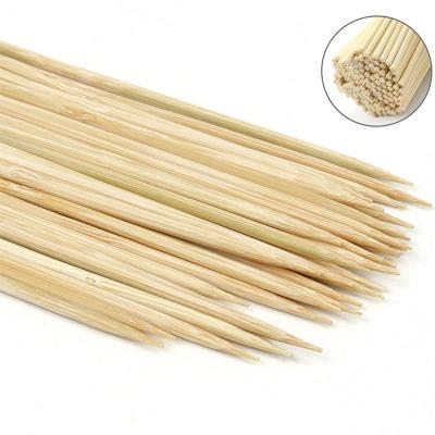 China Organic Super Long Bamboo BBQ Sticks for Hot Dog Corn Chicken Skewer and Biodegradable for sale