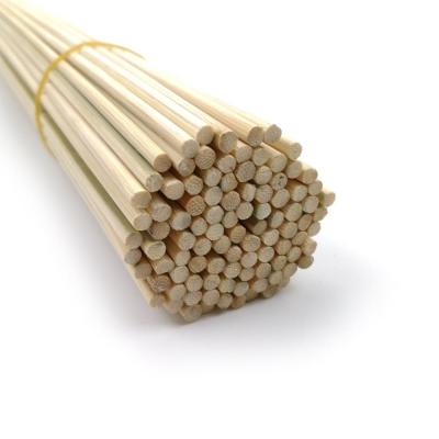 China Large Diameter Long Bamboo Round Wooden Sticks for Customized BBQ Skewers Different Sizes for sale