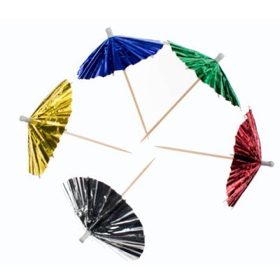 China Bamboo Decorative Wooden Food Grade Cocktail Umbrella Toothpicks for Unique Decoration for sale