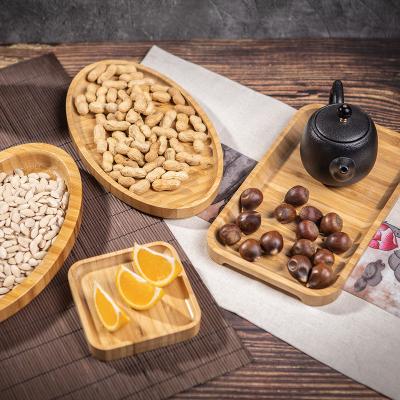 China Eenmalig bamboe theebakje voor het serveren van fruit en brood in Chinese stijl Te koop