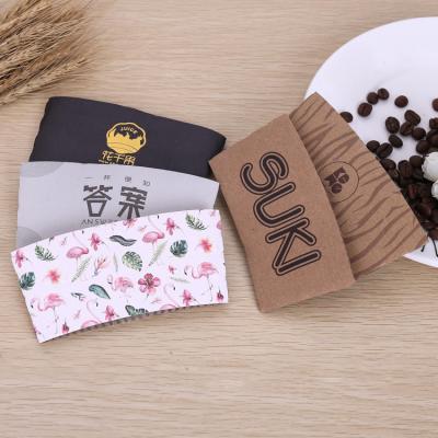 China Double Corrugated Paper Cup Thick Paper Sleeve for Hot Drink Beverage Bubble Tea for sale