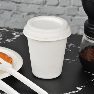 China 30-Day Return Policy Disposable Eco-Friendly Sugarcane Bagasse Paper Cup with Lid for sale