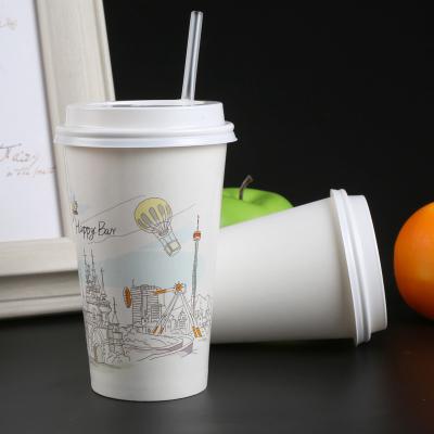 Cina Stampato su misura doppia parete usa e getta 8oz 10oz 12oz 18oz Bevande calde Eco Friendly Cup in vendita