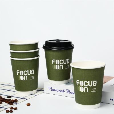 China Custom Biodegradable Disposable PLA Hot Coffee Paper Cups Eco-friendly and Affordable for sale