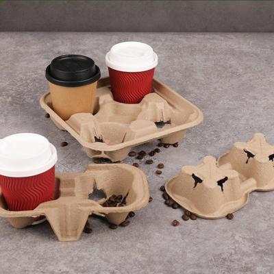 China Custom Logo Disposable Paper Saucer Tray for Takeaway Base Drinking Cup Holder without Lid for sale