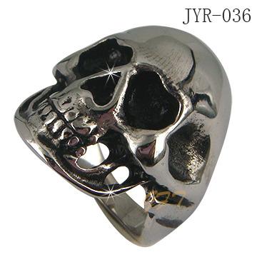 China Casting 316l Stainless Steel Skull Cock Non-fading Ring For Men for sale