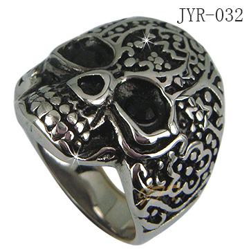 China Hot Sale 316l Stainless Steel Sugar Skull Non-fading Ring For Men for sale