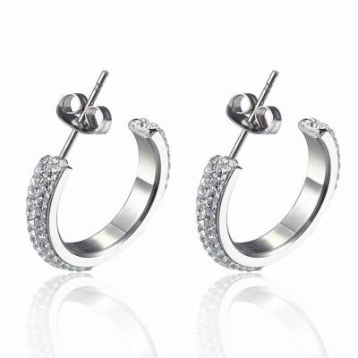 China TRENDY New Fashion Custom Design Stainless Steel Women Hoop Earring for sale