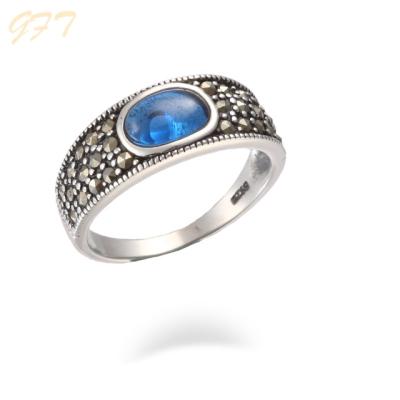 China Vintage Wholesale 925 Sterling Silver Stone Ring Designs For Men for sale