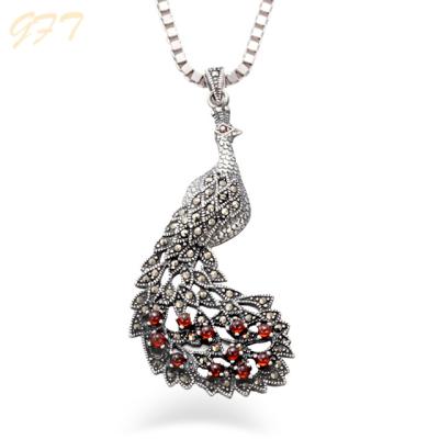 China 2018 Best Selling Fashionable Peacock Pendants 925 Sterling Silver Design for sale