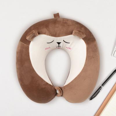 China Kids Cartoon U Shape Travel Neck Chin Chin Memory Foam Anti-Static Customized Support Pillow for sale