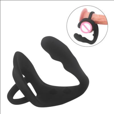 China Cock Ring Black Silicone Vibrators Stimulator Elastic Cock Rings For Long Lasting Delay Penis Ring for sale