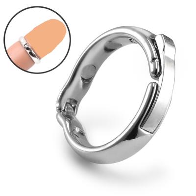 China Penis Enhancer Dick Delay Ring Adult Sex Toy Metal Silver Cock Ring Penis Toys Exercise Device for sale