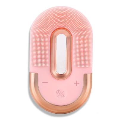 China Ultrasonic Electric Exfoliators Silicone Detergent Rejuvenation Pore Cleansing Facial Beauty Instrument for sale