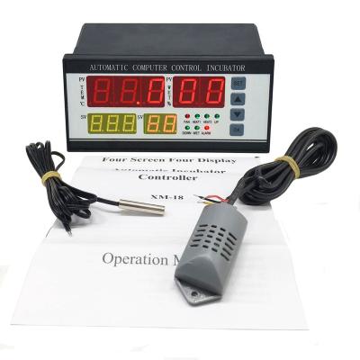 China Farms XM-18 Egg Incubator Controller Full Automatic Microcomputer Control with Temperature Humidity Sensor Probe for sale