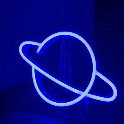 China Rich Colors Decor Neon Sign Night Lamp For Rooms Wall Art Party Planet LED Neon Lamps for sale