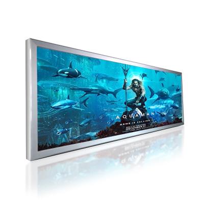 China Cell Phone Shop Custom Design High Brightness Aluminum Led Film Display Advertising Pull Out Light Box for sale