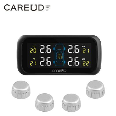 China Universal Car Careud Car Universal For All USB Wireless LCD Tire Tire Pressure Monitoring External 4Pcs TPMS System Sensors for sale