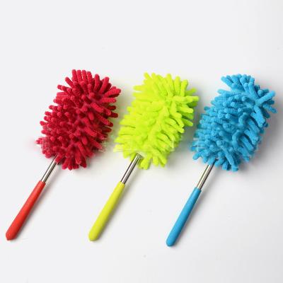 China Telescopic Chenille Duster Field Wiper Desk Cloth Telescopic Feather Duster. for sale