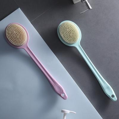 China Long Sustainable High Quality Back Handle Body Bath Shower Brush / Scrubber Skin Massager Brushes for sale