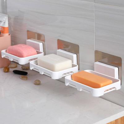 China Modern Bathroom Soap Crate Soap Tray Soap Rack Holder Plastic Dish For Bath Shower for sale