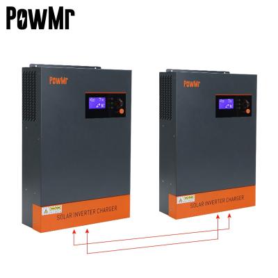 China Can run without stock battery! PowMr 11KW 48V Batteryless Inverter 220V 80A MPPT 500V PV Input with/no Parallel Function Solar Panel Hybrid Inverter for sale