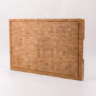 China Amazon Square Kitchen Natural Bamboo End End Solid Wood Grain Viable Hot Selling Custom Made Great Large Cutting Wood Cutting Board for sale