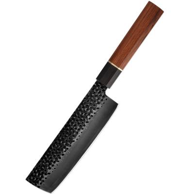 China Hot Selling Kitchen Chef's Knife 9CR18MOV High Quality Plated Steel Cleaver Viable Japanese Knife Nakiri Knife With Wood Handle for sale