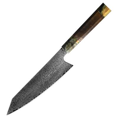 China Viable Wholesale Custom Damascus Kitchen Knives 8 Inch Japanese Damascus Chefs Cooking Cleaver Knife for sale