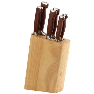 China Sustainable Professional Sharpening Wood Block Forged Stainless Steel Chef Cooking Kitchen Knife Set for sale