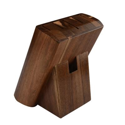 China Top Selling Acacia Wood Viable With Wooden Knife Holder Knife Block Holder for sale