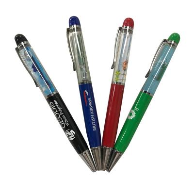 China Promotional Pen Custom Logo Advertising Metal Extra Oil Liquid Floating Pen for sale