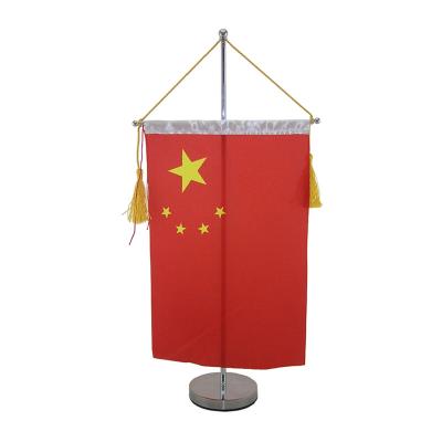 China TF-002 New Arrival Factory Price Durable Desk For All Country Table Desk Flag With Pole And Base Table Flag Stand for sale