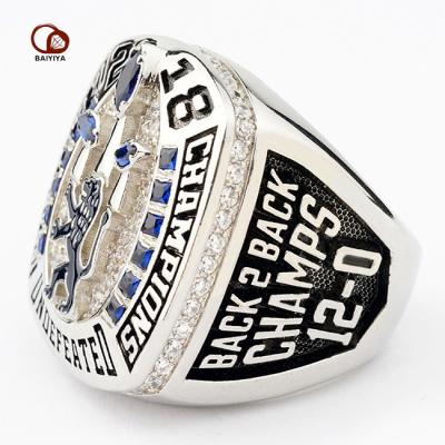 China Best Quality Casual/Sporting Handmade Fork Setting Stone Customized Championship Ring For Team for sale