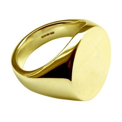 China FASHIONABLE 18k 14k 10k Solid Gold Custom Mens Blank Seal Ring for sale