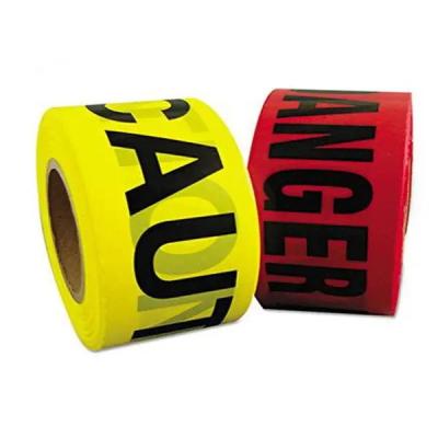 Chine Factory Customized Barrier Tape PE Red Yellow Rolls Danger Caution Warning Tape à vendre