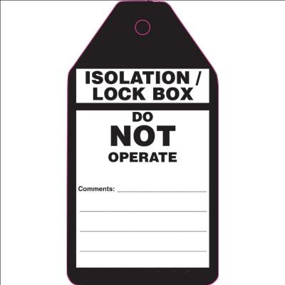 China Isolation Tag PVC Waterproof Durable Lockout Tag for sale