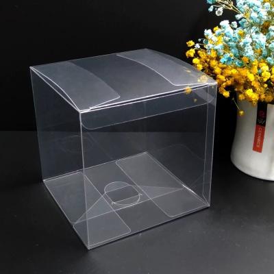 China Hot Selling  PET Packing Box Custom Clear Transparent Folding Square Box for sale