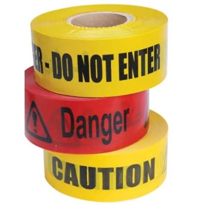 China Custom Printing Logo Warning Tape PE Non-adhesive Barricade Tape à venda